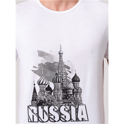 Россия футболка мужская (белый)